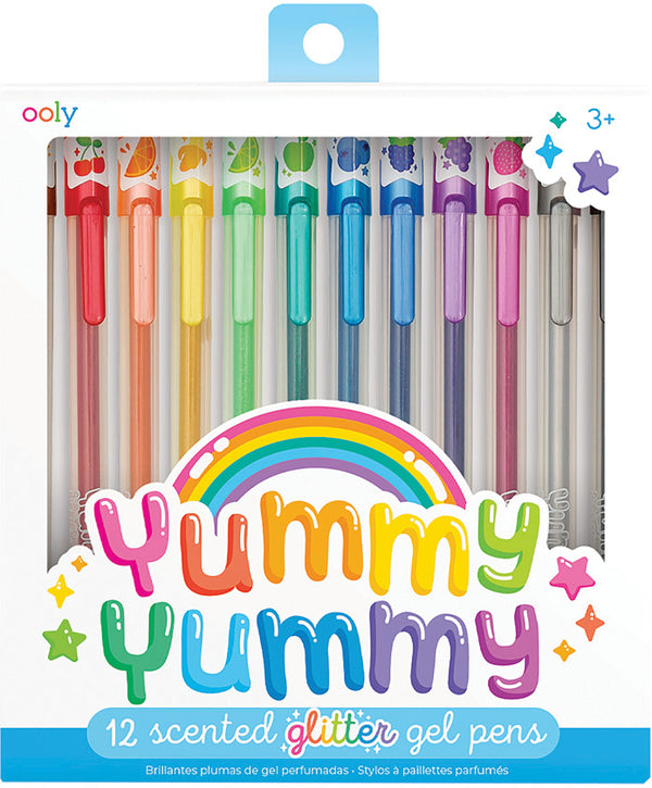 Yummy Yummy Scented Glitter Gel Pens - 12 pcs