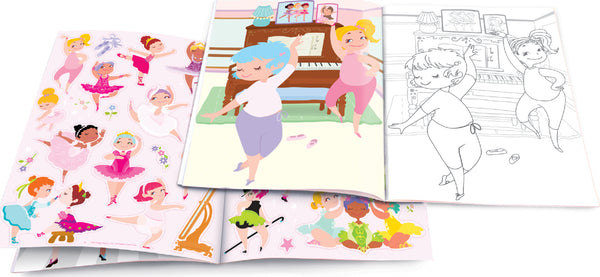 Dry Erase Coloring Book - Pretty Ballerinas