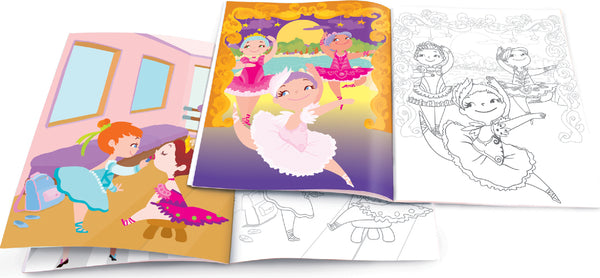 Dry Erase Coloring Book - Pretty Ballerinas