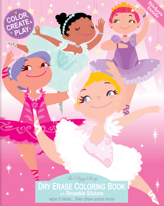 Dry Erase Coloring Book - Pretty Ballerinas