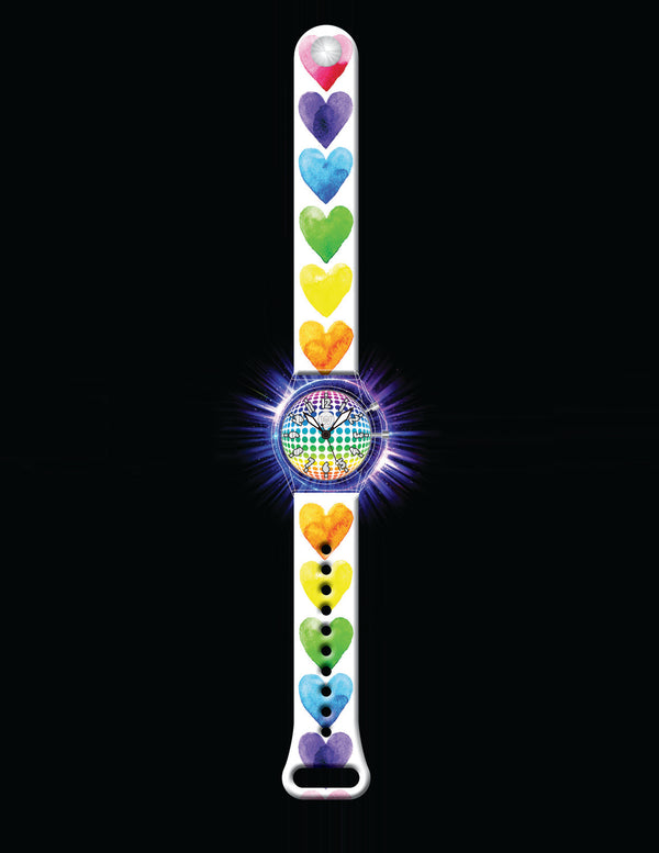 Watercolor Hearts - Light Up Watch - Watchitude Glow